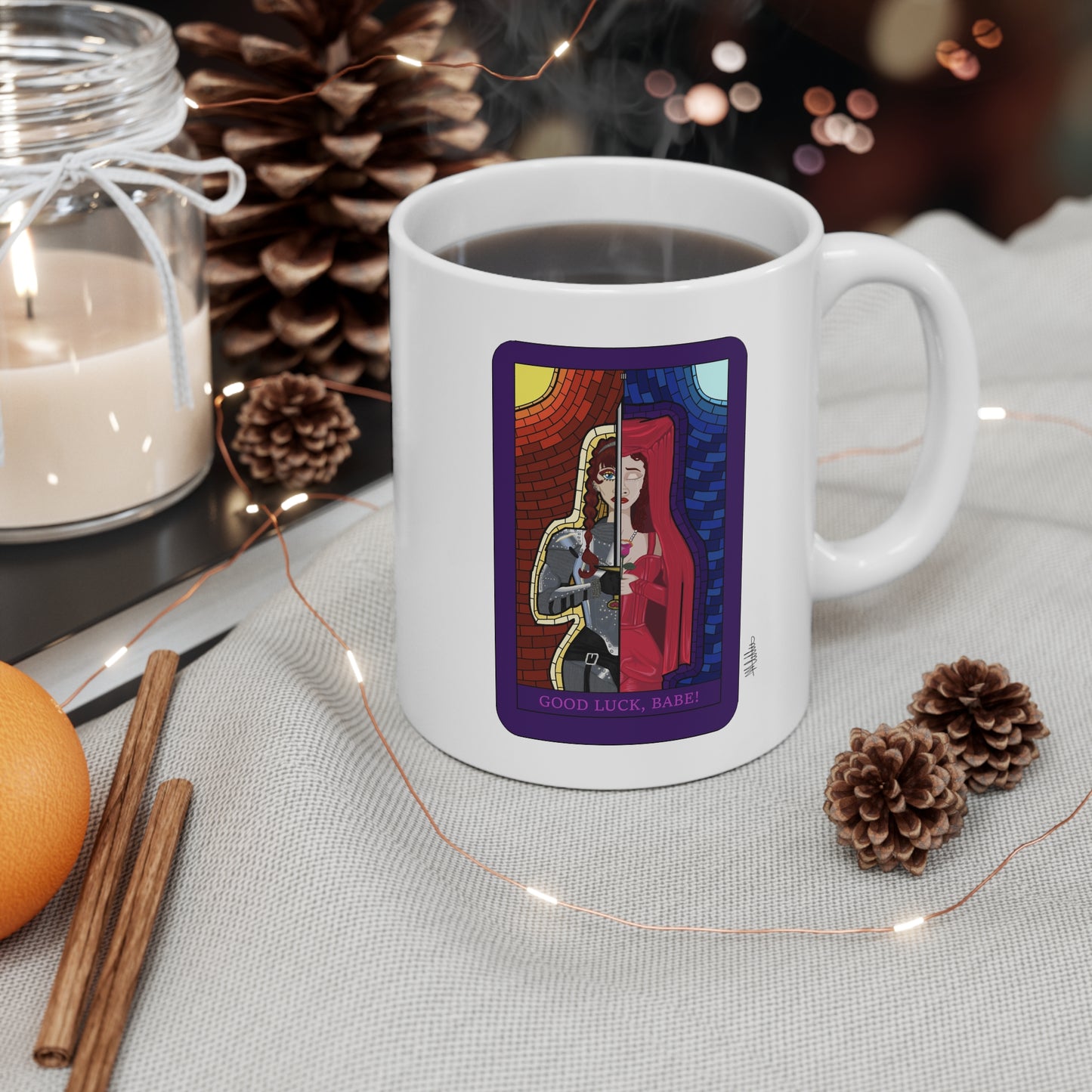 Chappell Roan “Good Luck, Babe!” Tarot Ceramic Mug.